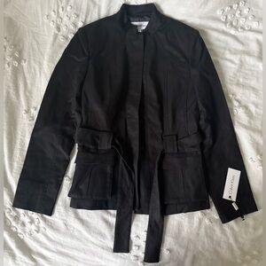 NWT Calvin Klein Black Blazer Jacket with Belt